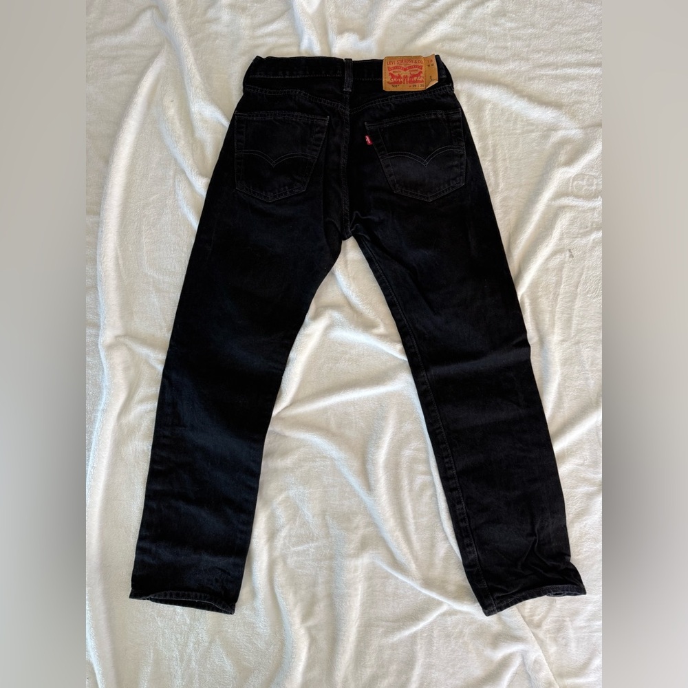 Levi's Men's Dark Black Straight Jeans
